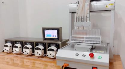 Supporting display of FK600-T5 peristaltic pump filling system